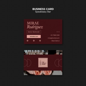 地下酒吧商务宣传卡片设计